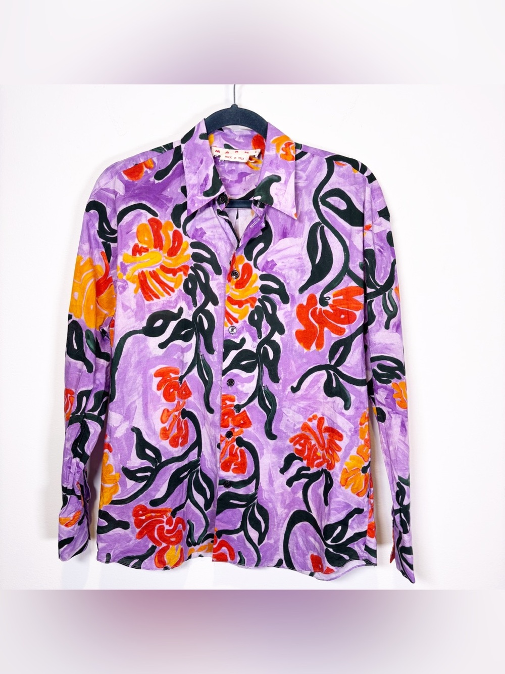 Marni Floral Oversized Button Down Shirt